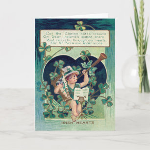 Tarjeta Arpa de duende Trébol de la Corneta