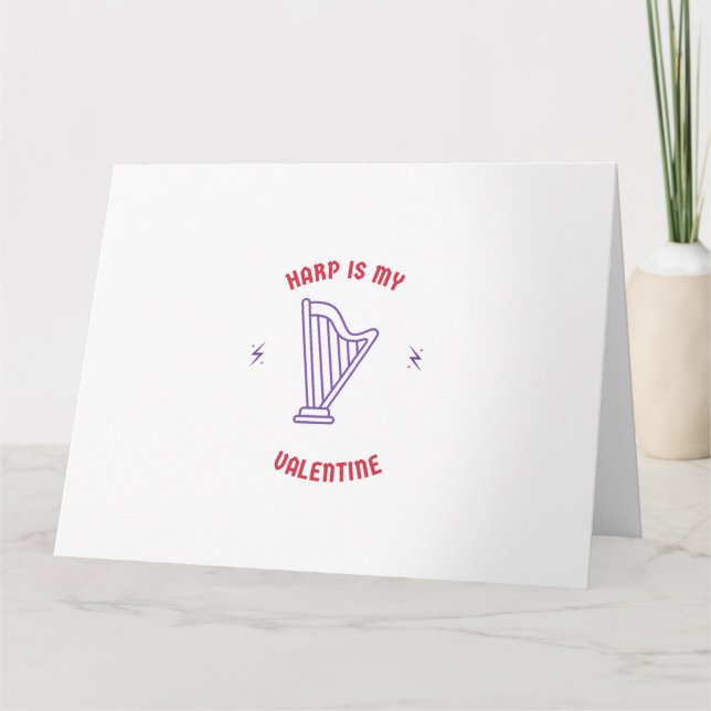 Tarjeta Arpa es mi San Valentín (Anverso)