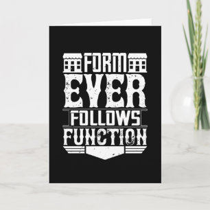 Tarjeta Arquitecto - La forma siempre sigue a la función
