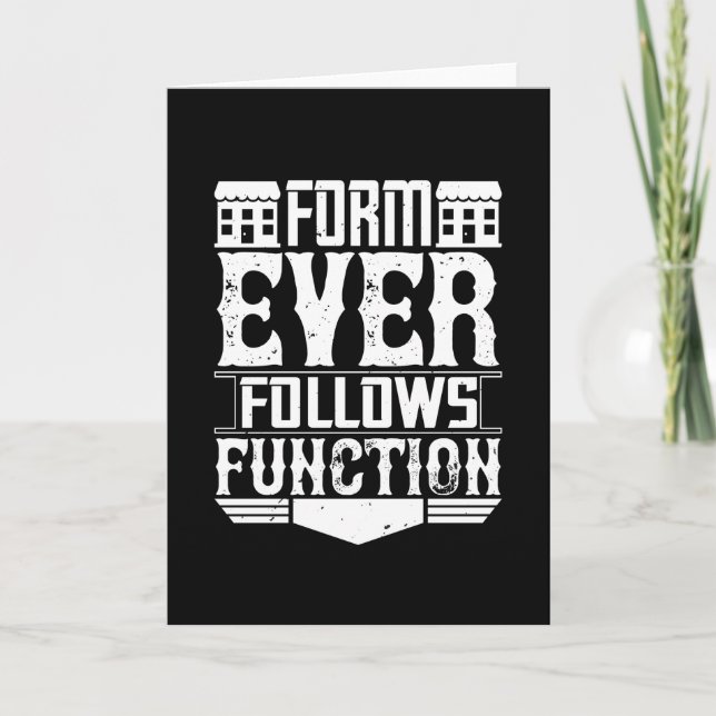 Tarjeta Arquitecto - La forma siempre sigue a la función (Anverso)