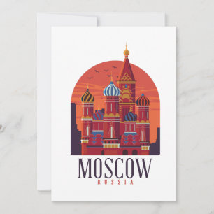 Tarjeta Arquitectura del Kremlin de Moscú Rusia Vintage