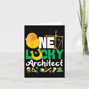 Tarjeta Arquitectura estudiantil arquitecta St Patricks Da