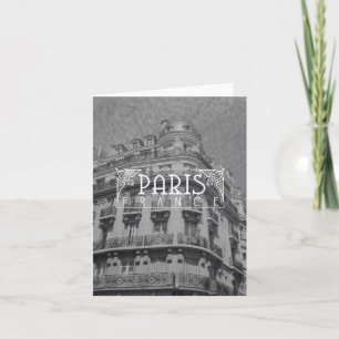Tarjeta Arquitectura notecard de viajes en blanco y negro 