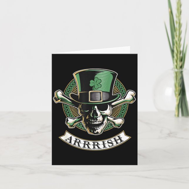 Tarjeta Arrish Irish Rate St Patricks Day, Rate Men Funny  (Anverso)