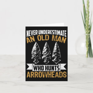 Tarjeta Arrowhead Hunter Shirt Old Man Grandpa Arrowhead H