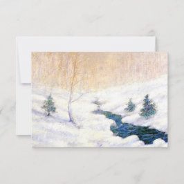 Tarjeta Arroyo en un paisaje invernal nevado (Arte de Navi