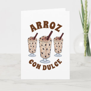 Tarjeta Arroz con Dulce Pudín de Arroz con Coco Puertorriq