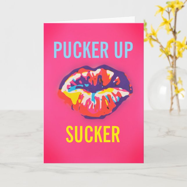 Tarjeta Arruga el hocico, chupete (flor amarilla)