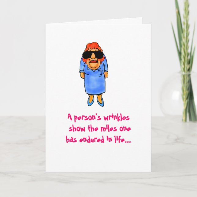 Tarjeta Arrugas del cumpleaños (Anverso)