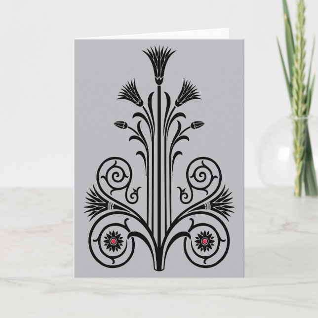Tarjeta Art Deco Lotus (egipcio) (Anverso)