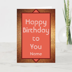 Tarjeta Art Deco Oro moderno Feliz cumpleaños