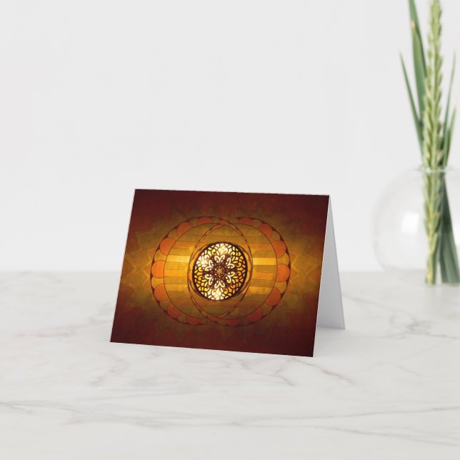 Tarjeta Art déco que enciende Notecard (Anverso)