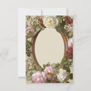 Tarjeta Art Nouveau floral vintage