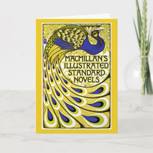 Tarjeta Art Nouveau: Ilustracion Peacock