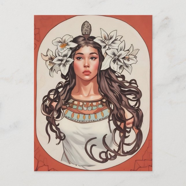 Tarjeta Art Nouveau La Princesse Lointaine (Anverso)