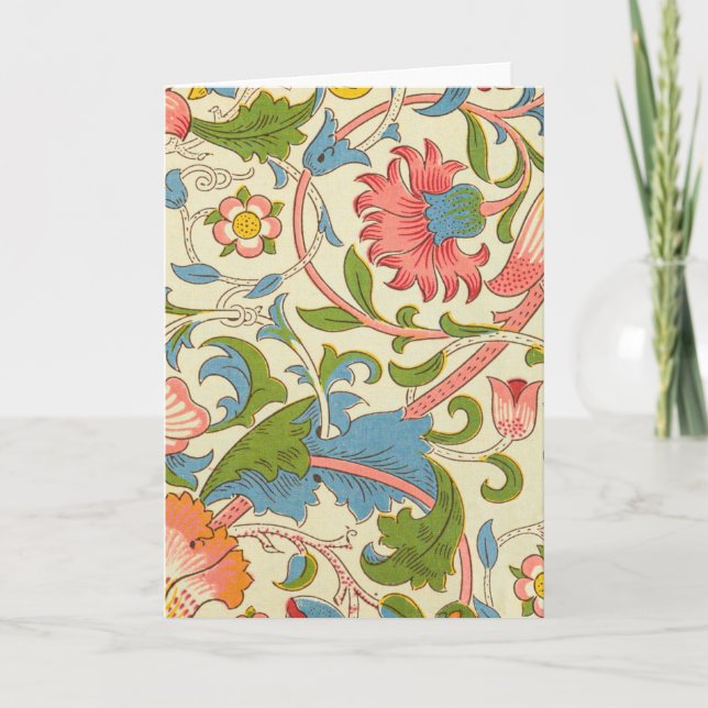 Tarjeta Art nouveau lodden pattern - William Morris (Anverso)