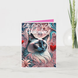Tarjeta Art Nouveau Personalizada Mi Gato Es Mi Sa
