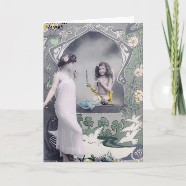 Tarjeta Art Nouveau Valentine de 1904 (Anverso)