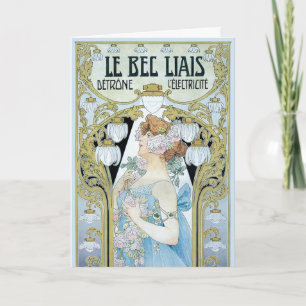 Tarjeta Art Nouveau vintage Le Bec Liais, Privat Livemont