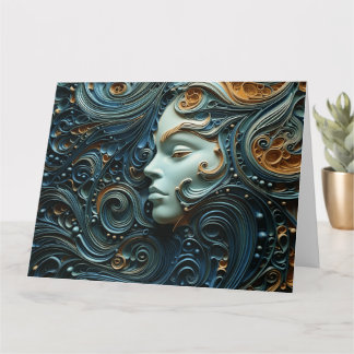 Tarjeta Arte 3D de Moonlit Woman