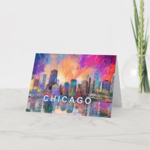 Tarjeta Arte abstracto de Chicago