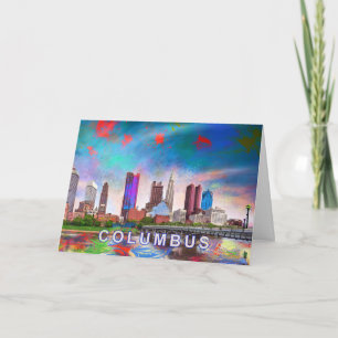 Tarjeta Arte abstracto de Columbus