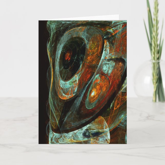 Tarjeta Arte abstracto de división de tiempo (Anverso)