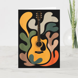 Tarjeta Arte abstracto de guitarra minimal divertido regal