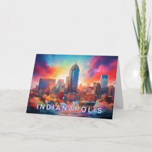 Tarjeta Arte abstracto de Indianápolis