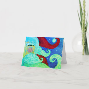 Tarjeta Arte abstracto de Santa Claus