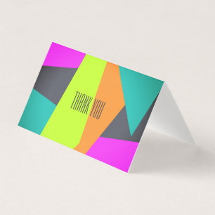 Tarjeta arte abstracto geométrico y colorido