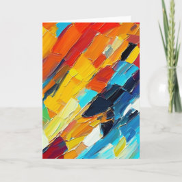 Tarjeta Arte abstracto moderno en blanco