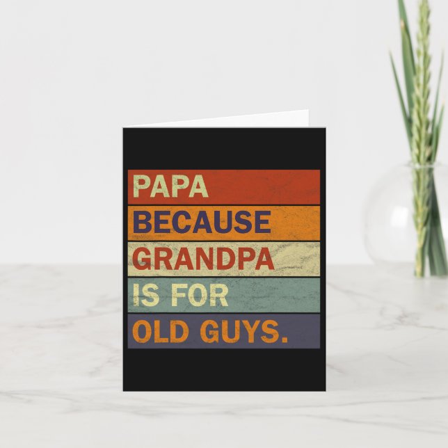 Tarjeta Arte Abuelo Genial Para Hombres Abuelo Papá Padre  (Anverso)