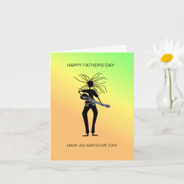 Tarjeta Arte Africano, Increíble Guitarrista Día del Padre