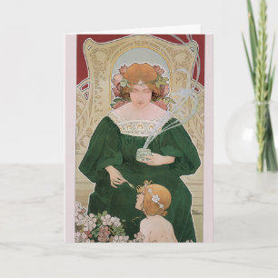 Tarjeta Arte Antiguo Nouveau Helm Cacao por Privat Livemon