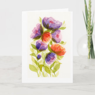 Tarjeta Arte botánico en acuarela colorido