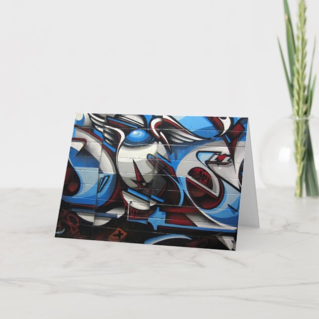 Tarjeta arte callejero azul (Anverso)