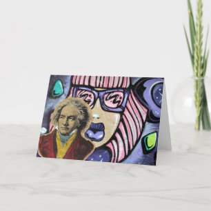 Tarjeta arte callejero beethoven