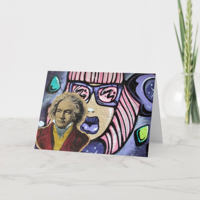 Tarjeta arte callejero beethoven (Anverso)