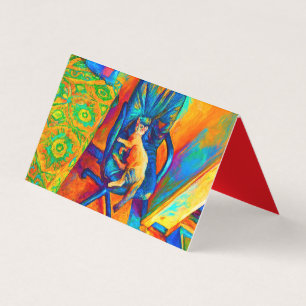 TARJETA ARTE CAT EXTRA COLORIDO ABSTRACTO POR SIXSOX
