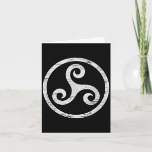 Tarjeta Arte Celta Triskelion Vintage Día de San Patricio