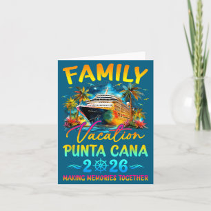 Tarjeta Arte coincidente para vacaciones familiares en Pun