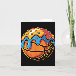 Tarjeta Arte colorido con glaseado estilo postre de balonc