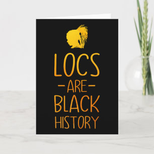 Tarjeta Arte Cool Locs para mujeres madre pelo afro Histor