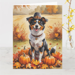 Tarjeta Arte de Acción de Gracias de Hojas de Otoño de Kel
