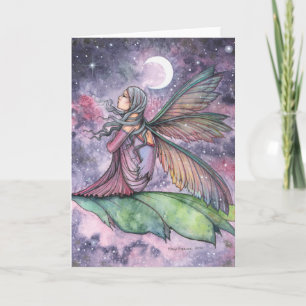 Tarjeta Arte de acuarela de hada alejándose Molly Harrison