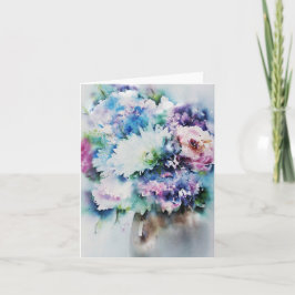 Tarjeta Arte de acuarela de Rose Bouquet