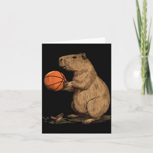 Tarjeta Arte de Animales de Baloncesto Gorra de Amante de 