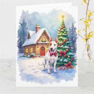 Tarjeta Arte de árbol de Navidad de Cottage acogedor de Bu
