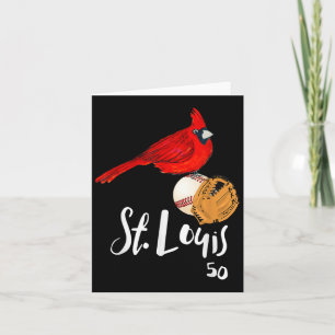 Tarjeta Arte de béisbol número 50 del Cardenal Rojo de Sai